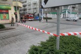 Ktoś rozlał podejrzaną substancję przed bankiem w Bydgoszczy