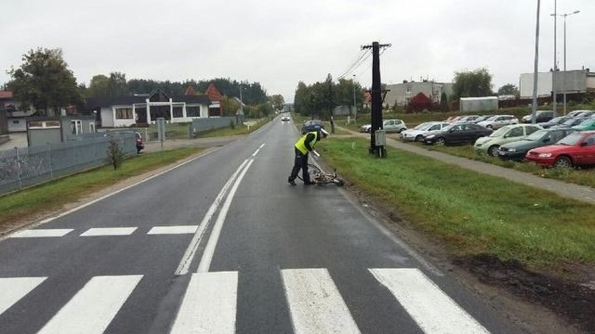 81-latek potrącił pięć lat młodszego rowerzystę.