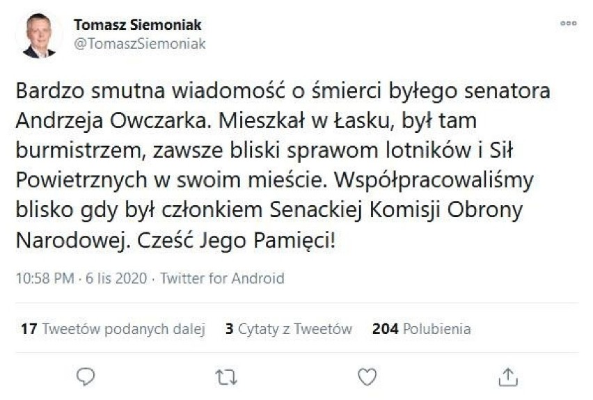 Andrzej Owczarek był działaczem „Solidarności”, internowanym...