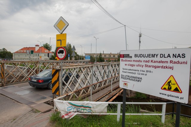 Prace na moście przy ul. Starogardzkiej w Gdańsku rozpoczęły się w środę 16.08.2017