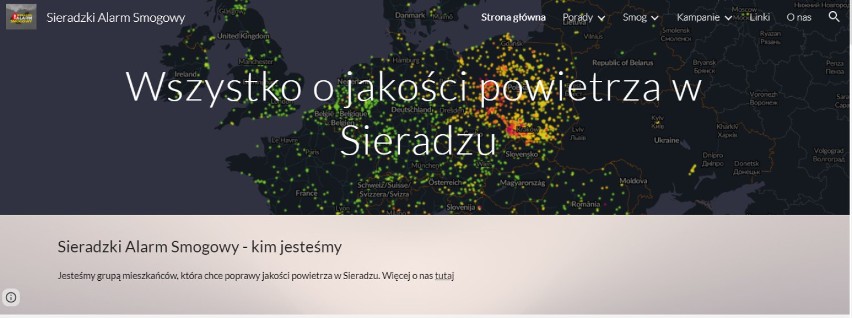 Sieradzki Alarm Smogowy. Nowa strona internetowa. Co zawiera? (zdjęcia)