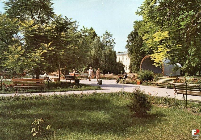 Lata 1980-1983 , Busko-Zdrój. Fragment parku....