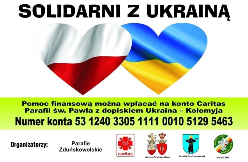 Pomoc dla Ukrainy ze Zduńskiej Woli. Zbiórki trwają do odwołania