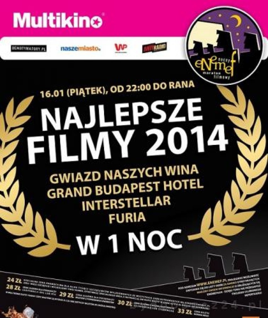 ENEMEF: Noc Najlepszych Filmów 2014 odbędzie się w piątek 16...