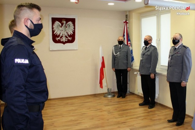 Ślubowanie nowych policjantów w Kłobucku