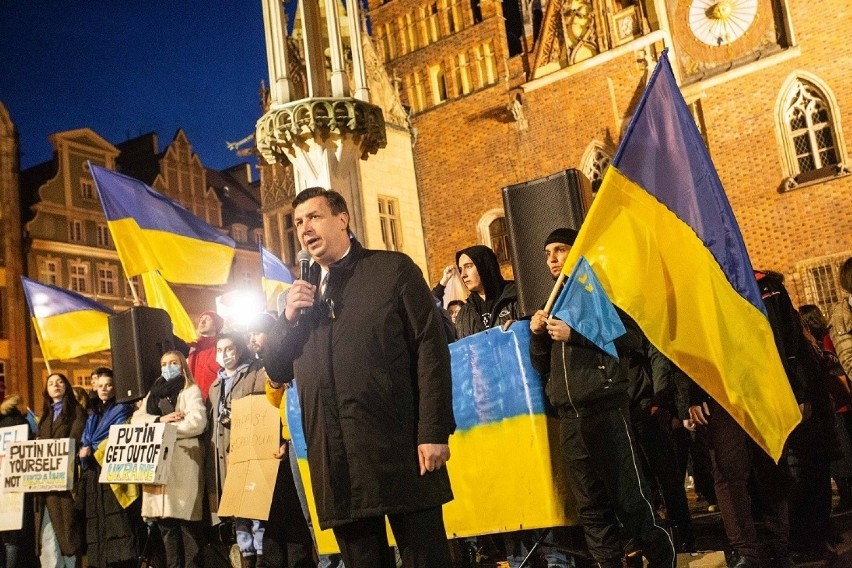 Manifestacja poparcia dla Ukrainy - Wrocław