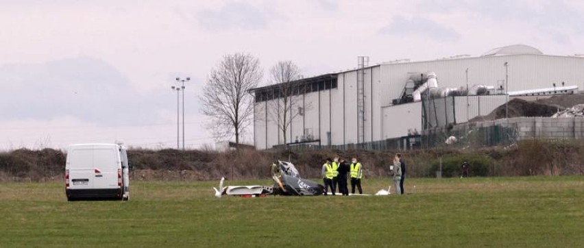 Na lotnisku w Gliwicach rozbił się prywatny samolot. Pilot wyszedł z wypadku bez większych obrażeń