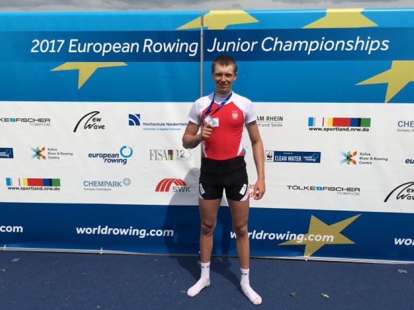 Fabian Barański z WTW Włocławek brązowym medalistą mistrzostw Europy juniorów w wioślarstwie