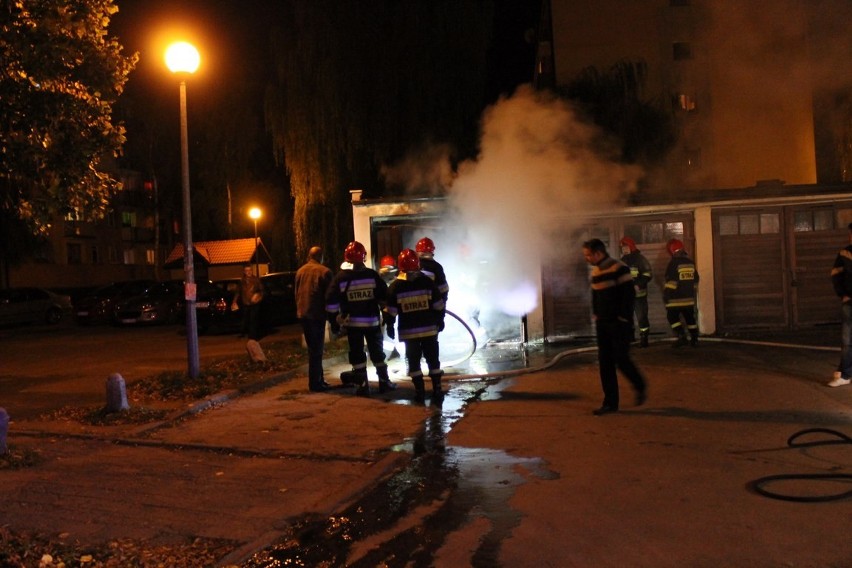 Pożar garażu przy ul. Matejki