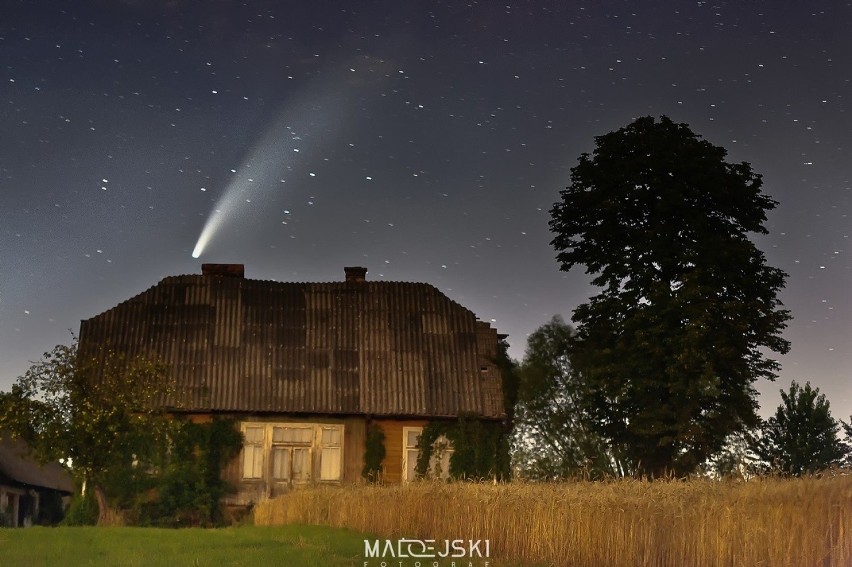 Kometa NEOWISE. Zdjęcie wykonane w Łukowej koło Tarnowa