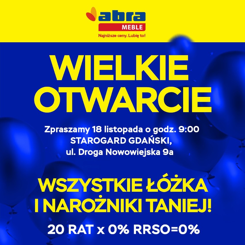 Abra meble wraca do Starogardu Gdańskiego!    