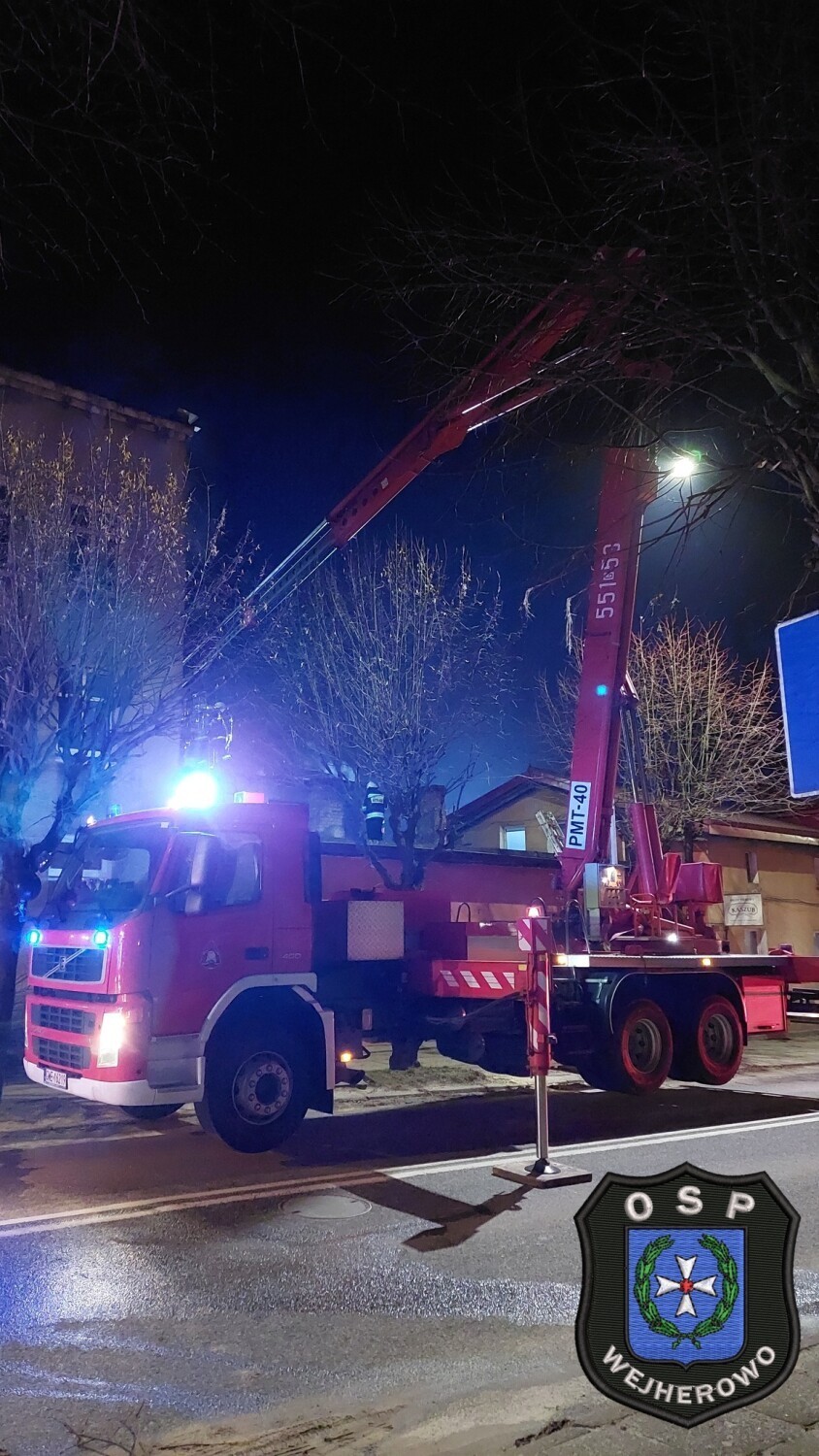 Pożar w Wejherowie przy ul. 3 Maja