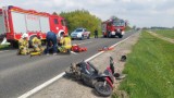 Wypadek motorowerzysty na DK 12 w Grążowicach. Kierujący był nietrzeźwy [ZDJĘCIA]