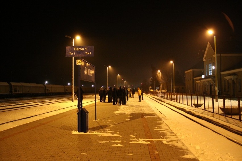 Zamościanie przywitali pociąg (zdjęcia, filmy)