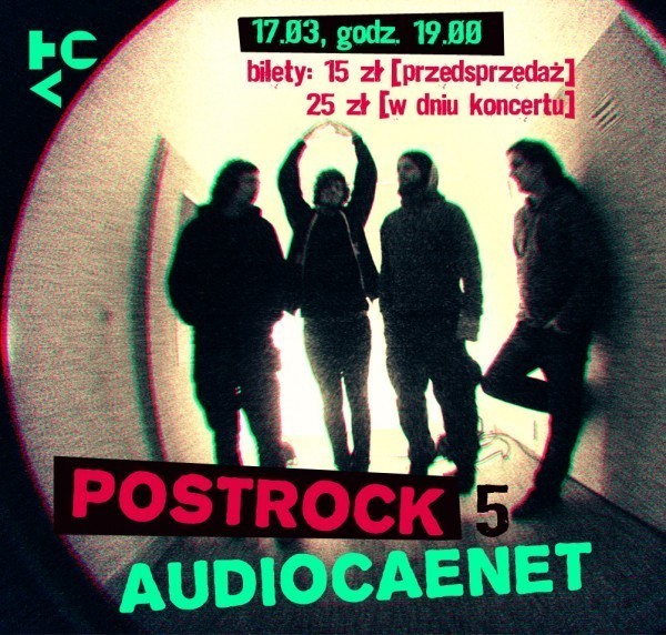 Plakat zapowiadający koncert Audiocaeneat w TCK