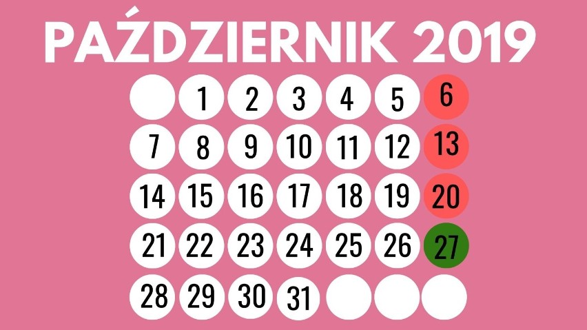 NIEDZIELE HANDLOWE PAŹDZIERNIK 2019 r. Czy niedziela 7...