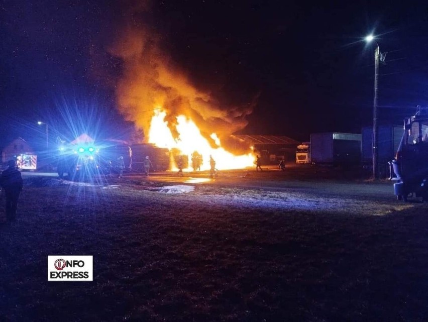 Pożar samochodów ciężarowych na terenie firmy transportowej w Drogobyczy. Śledztwo zostało umorzone