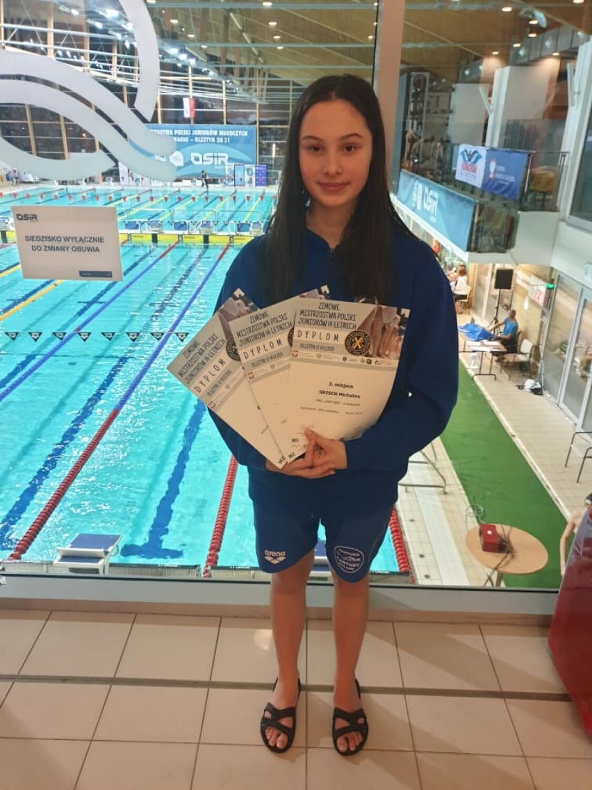 Michalina Grzech z brązowym medalem Mistrzostw Polski w pływaniu
