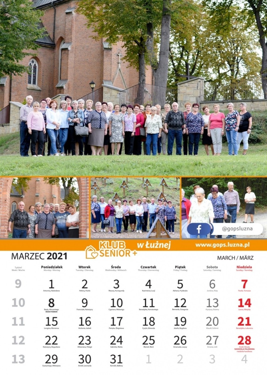 Klub Senior + w Łużnej wydał kalendarz na 2021 roku ze...