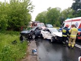 Wypadek w Ługach koło Dobiegniewa. Seat zderzył się z peugeotem [ZDJĘCIA]
