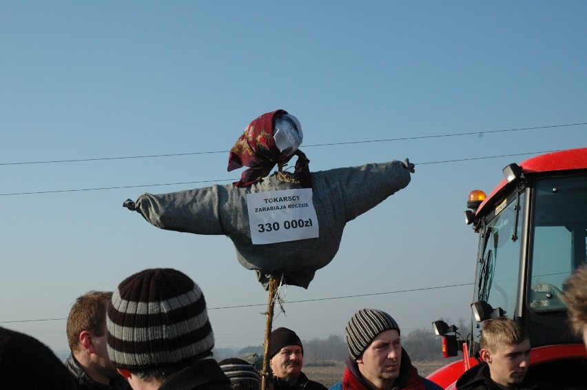 Rolnicy protestowali pod Biłgorajem