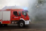 Pożar stodoły w Osieczku w gminie Książki w powiecie wąbrzeskim