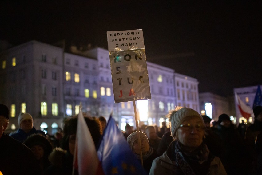 Czwartkowy protest KOD w Krakowie