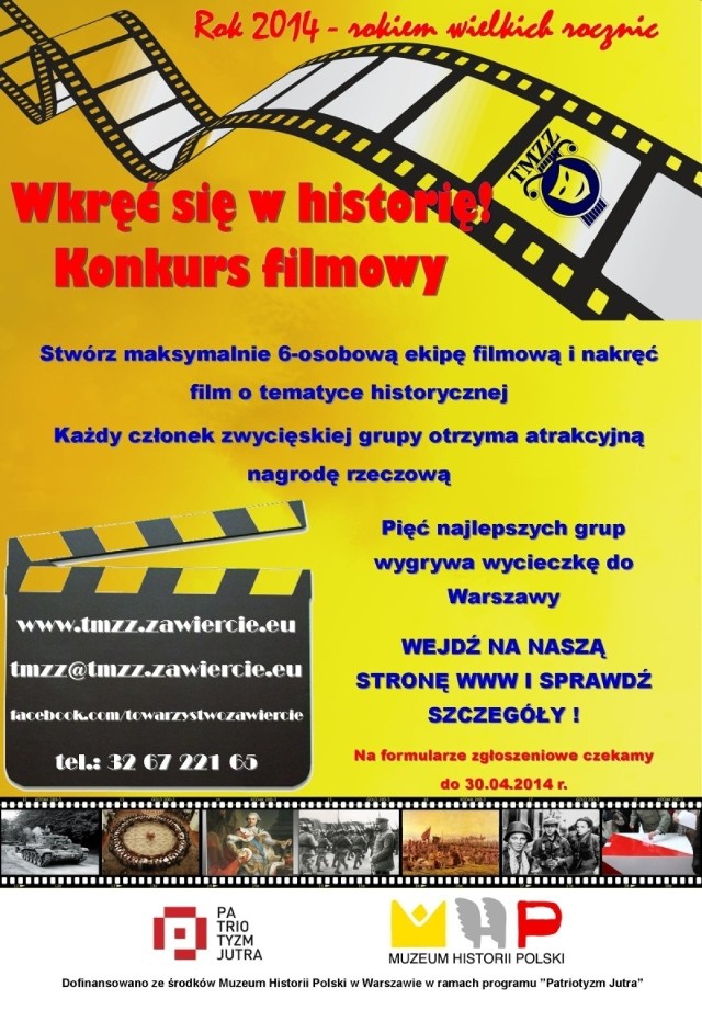 Konkurs „Wkręć się w historię” w Zawierciu.