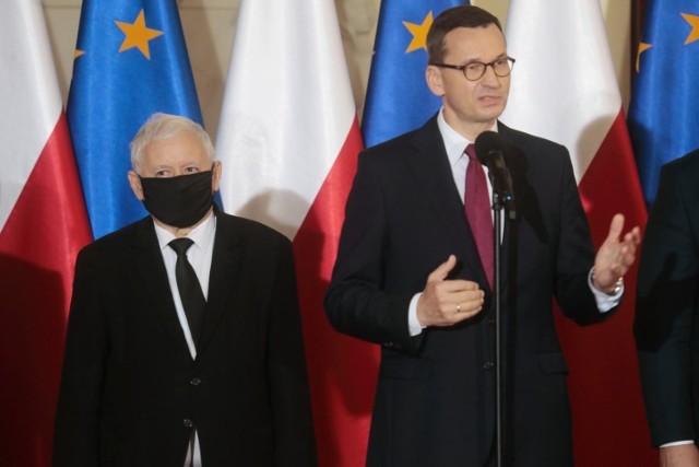 Premier Mateusz Morawiecki i wicepremier Jarosław Kaczyński