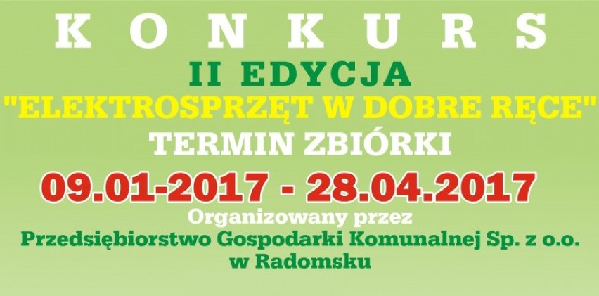 Radomsko: II edycja konkursu na zbiórkę elektroodpadów