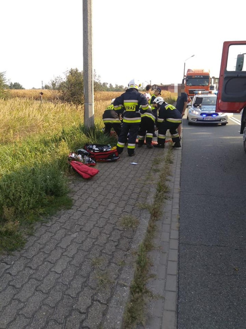 Pierwsi na miejscu zdarzenia byli strażacy z OSP Siedliska