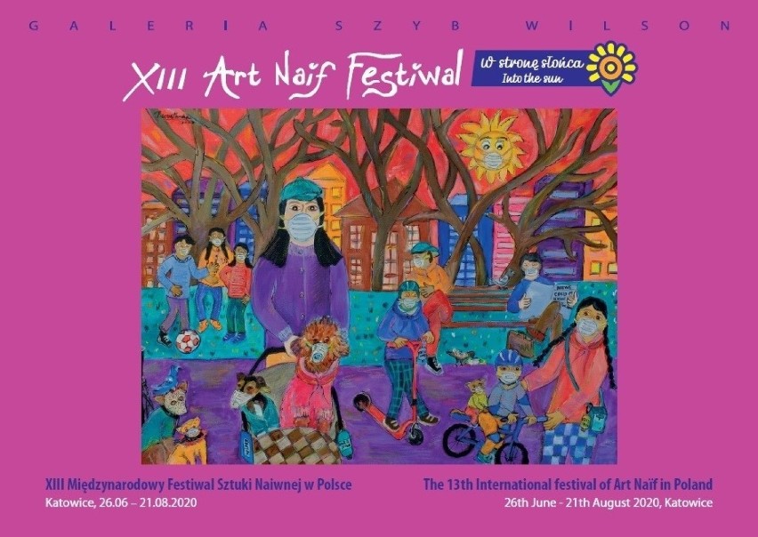 Plakat promujący XIII Art Naif Festiwal w Katowicach