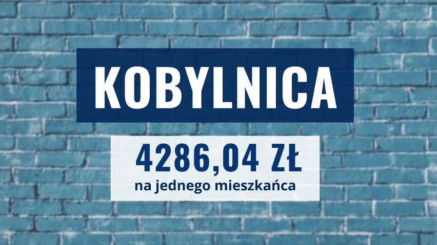 W gminie Kobylnica na jednego mieszkańca przypada 4286,04...