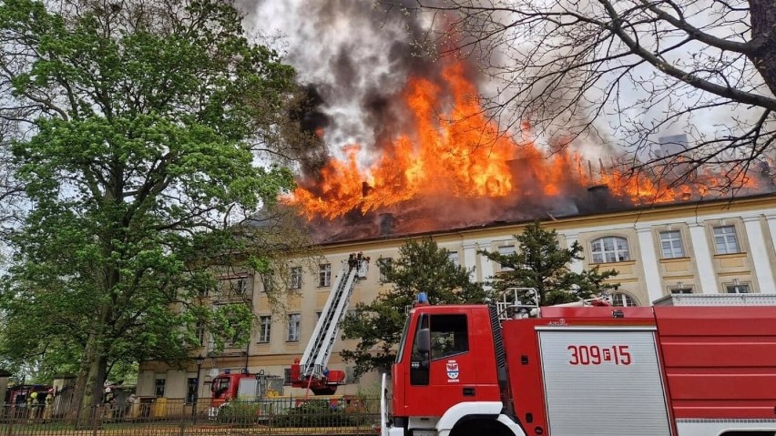 Pali się budynek AJP w Gorzowie.