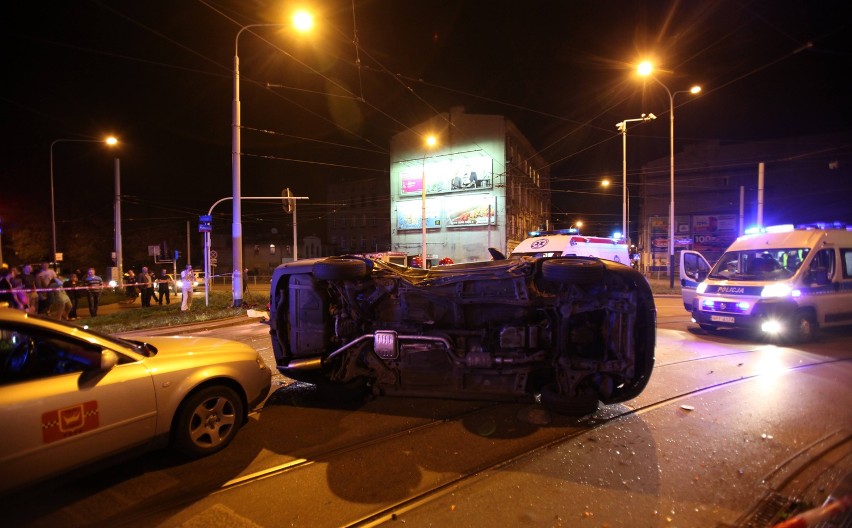 Wypadek na skrzyżowaniu ul. Kilińskiego i Pomorskiej w Łodzi