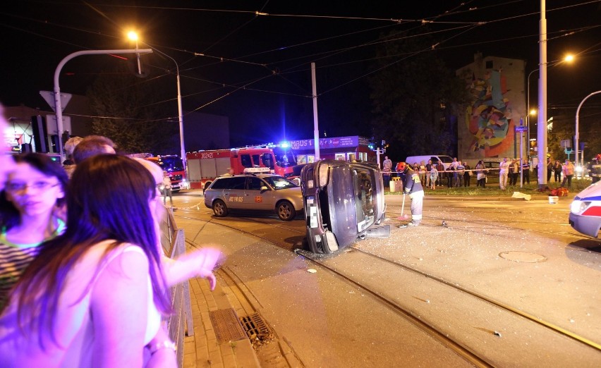 Wypadek na skrzyżowaniu ul. Kilińskiego i Pomorskiej w Łodzi