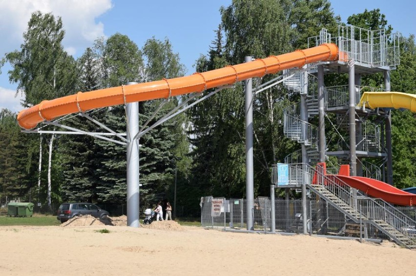 Plaża w Margoninie: W parku wodnym trwa budowa nowych zjeżdżalni [FOTO]