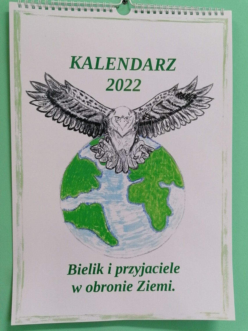 Ekologiczny kalendarz i zegary szachowe uczniów Szkoły Podstawowej w Budzyniu