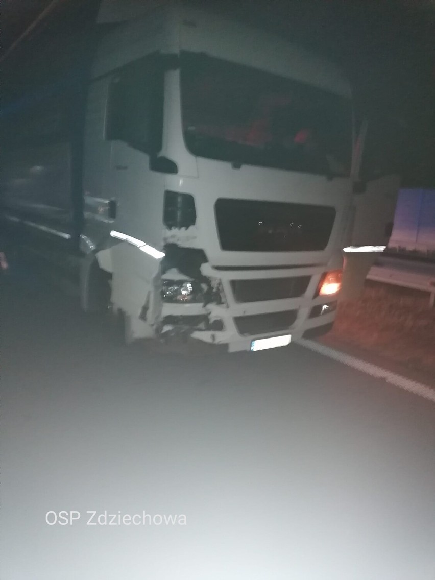 Wypadek na S5 między węzłem Kłecko a Modliszewo