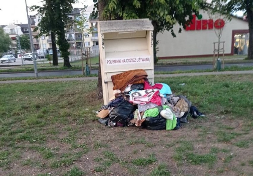 Bałagan przy ulicy Polnej w Szczecinku
