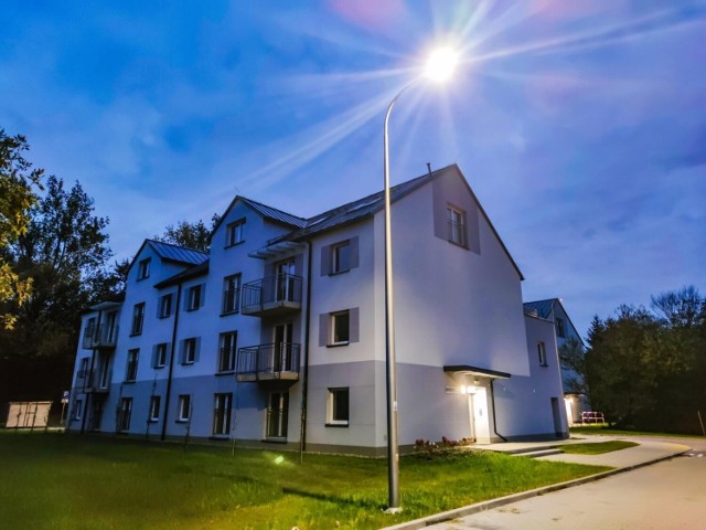 Osiedle mieszkań komunalnych w Krakowie przy Smorawińskiego w Krakowie. Oddane do użytku w 2020 roku.