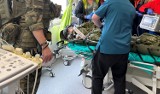 Ranny żołnierz w częstochowskim szpitalu. Został przetransportowany wojskowym śmigłowcem