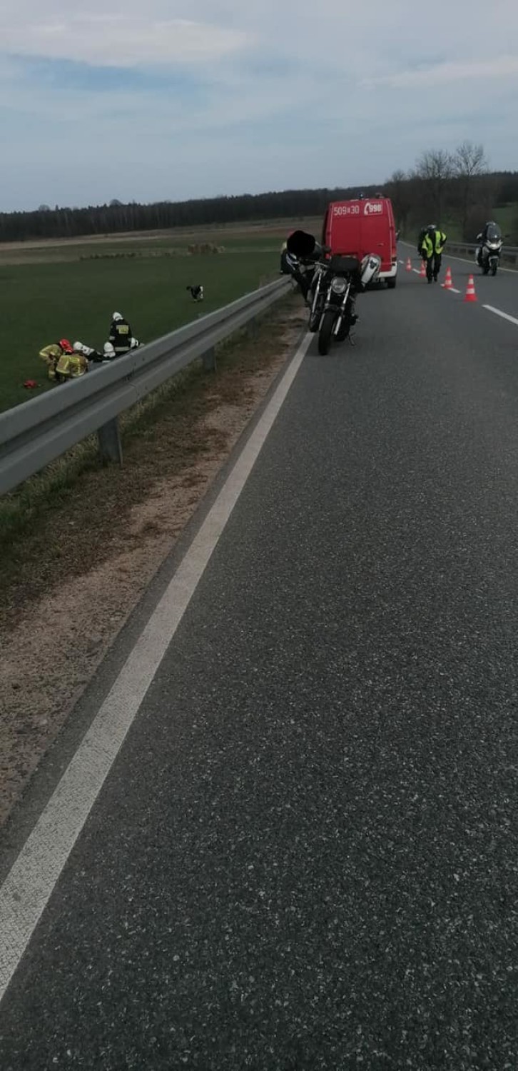 Wypadek motocyklisty w powiecie lublinieckim. Wracał z...