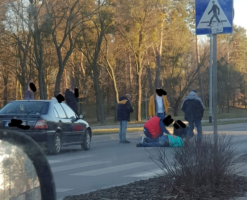 Potrącenie na ul. Hallera w Grudziądzu [wideo, zdjęcia]