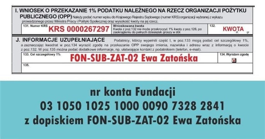 Przekaż swój 1% podatku i pomóż Ewie wygrać z rakiem 