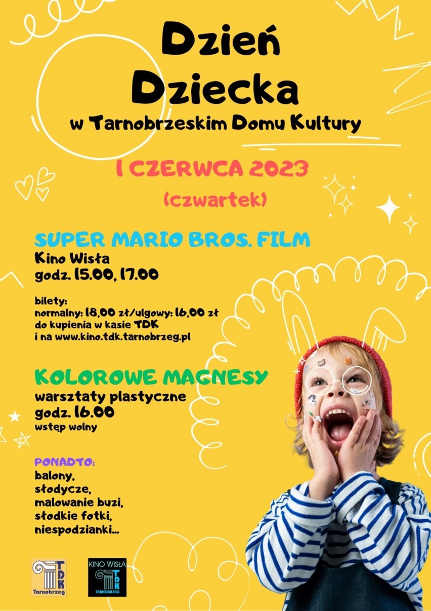 Dzień Dziecka 2023 w Tarnobrzeskim Domu Kultury z filmem,...