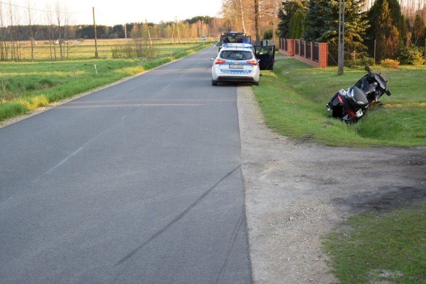 Motocyklista zderzył się z sarną w gminie Kluki