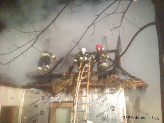 W gaszeniu pożaru jaki wybuchł w Targanicach na ulicy Olchowej wzięło udział aż 13 zastępów straży