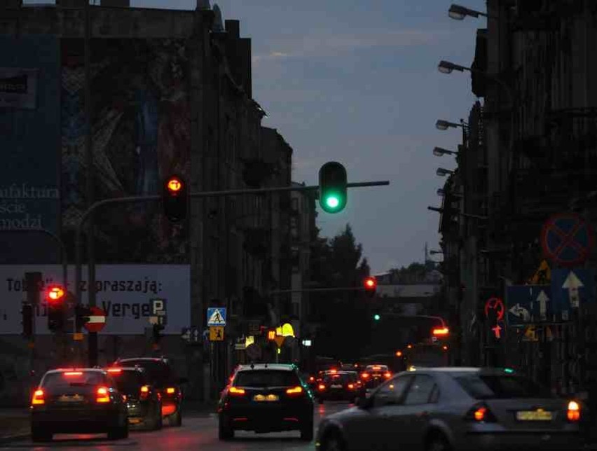 Awaria latarni ulicznych w Łodzi