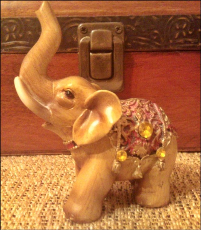 Dla nas słonie, zwłaszcza te z podniesioną trąbą, są symbolem szczęścia, królewskości, siły i mocy.